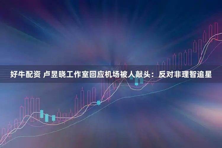 好牛配资 卢昱晓工作室回应机场被人敲头：反对非理智追星